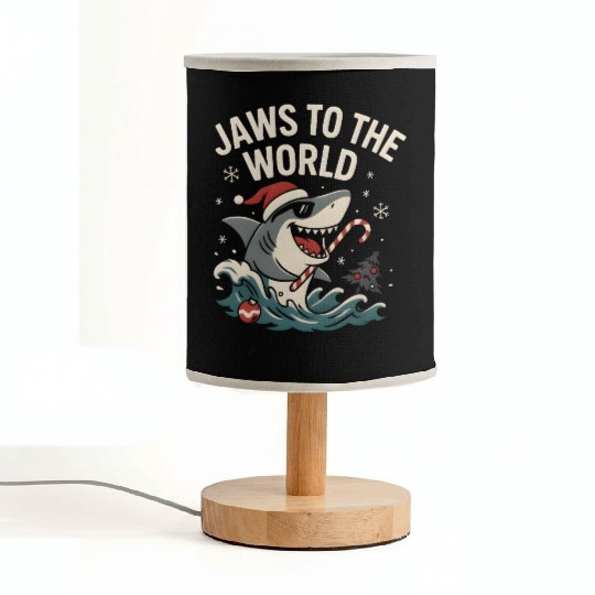 Jaws to the World – Christmas Shark Attack Fabric Lamps