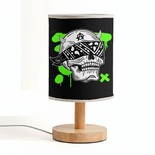 Black Green Streetwear Skull Fabric Lamps 20250712