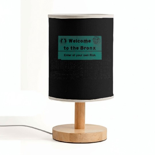Bronx Welcome Sign Artistic Print Fabric Lamps