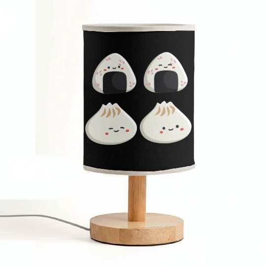 Onigiri and dumpling face character Fabric Lamps