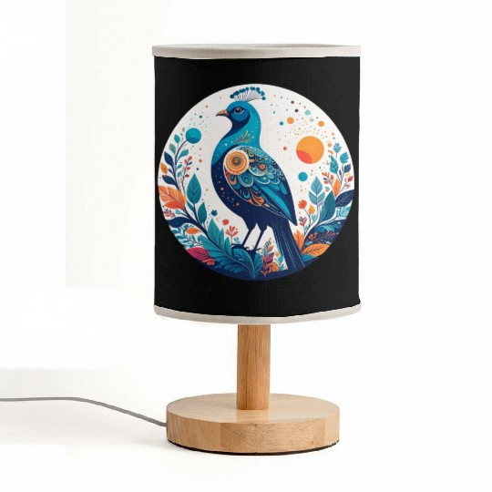 Royal Peacock Fabric Lamps
