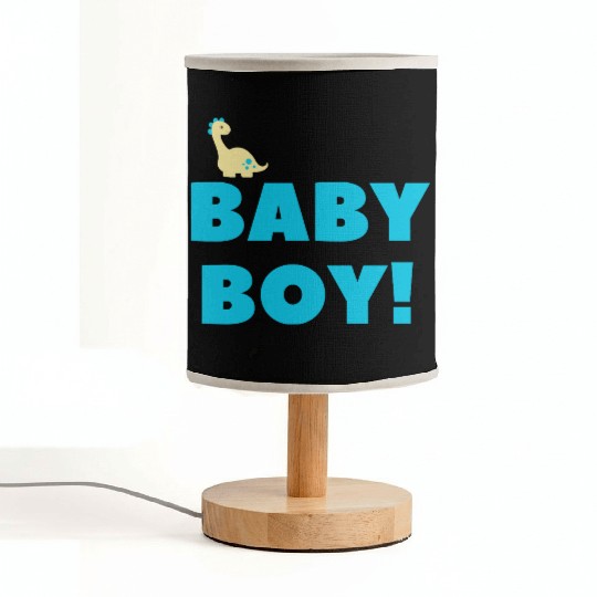 Cute Baby Boy Dinosaur – Blue Newborn Gift Design Fabric Lamps