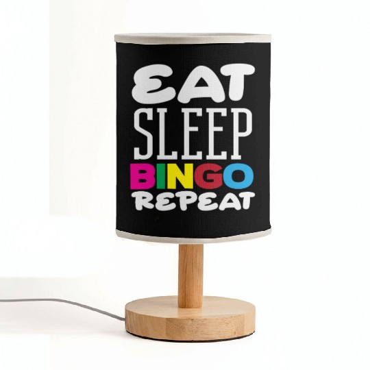 Bingo Player Eat Sleep Bingo Repeat Fabric Lamps