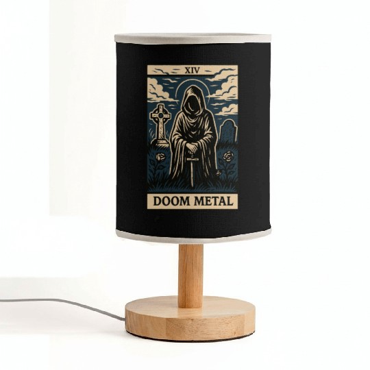 Dooom Metal Tarot Card – Shadows, Sorcery & Solitud Fabric Lamps