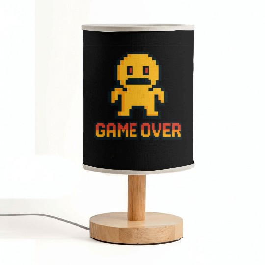 Retro Pixel Game Over – 8-Bit Character Design Fabric Lamps