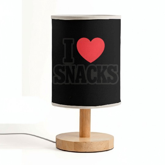 I Love Snacks Heart Graphic Fabric Lamps
