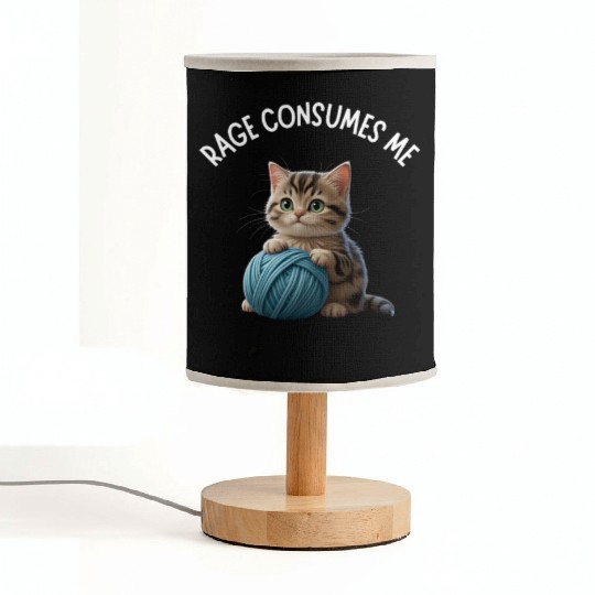 Cute Angry Cat Fabric Lamps