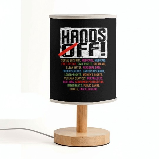 Hands Off My Social Security Protection Fabric Lamps
