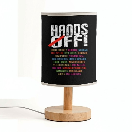 Hands Off My Social Security Protection Fabric Lamps
