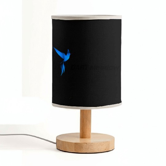DM Blue Hummingbird Logo Dark Fabric Lamps
