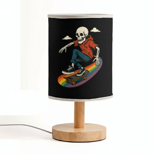 Skate or Die Rainbow Race Fabric Lamps