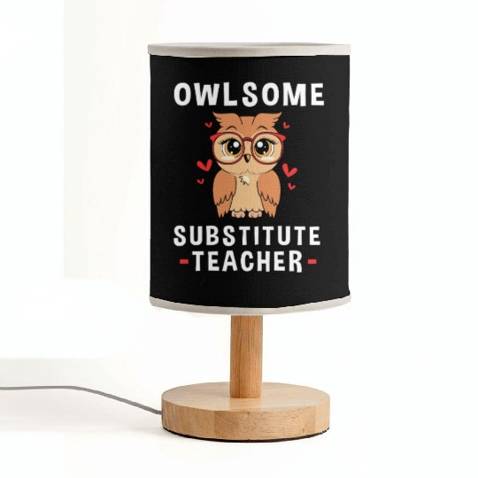 Substitute Teacher Owl School Teaching Fabric Lamps