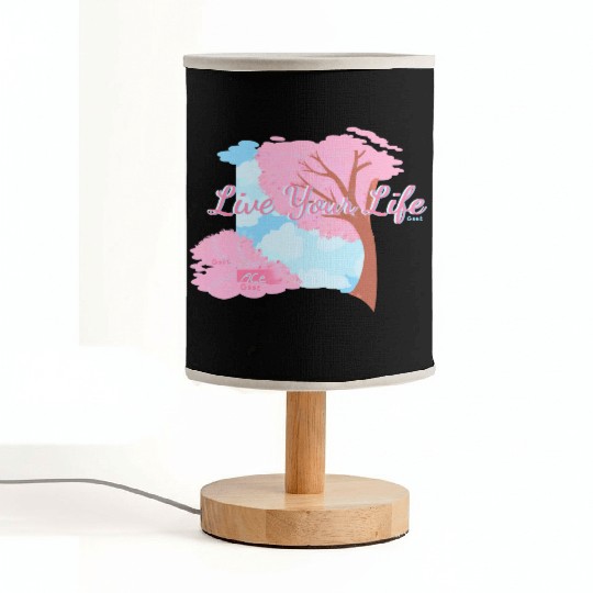 Pink Cherry Blossom Inspirational Design Fabric Lamps