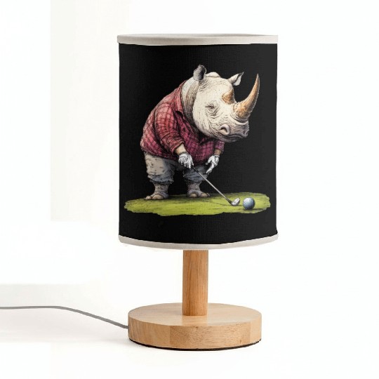 Rhinoceros Golfer / Golf Rhinoceros Fabric Lamps