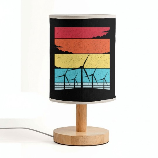 Wind Energy Earth Day Wind Turbine Fabric Lamps