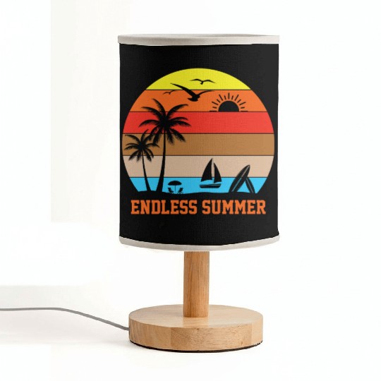 Endless Summer Sunset Design Fabric Lamps