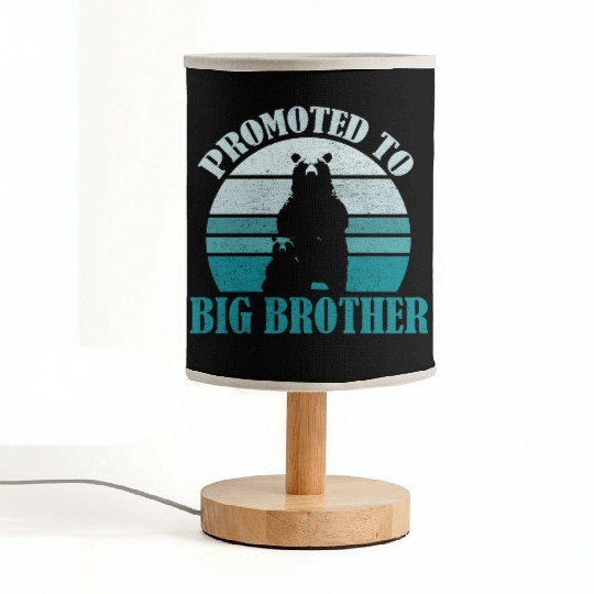 Promoted to Big Brother Bear Design Kids Toddler Fabric Lamps