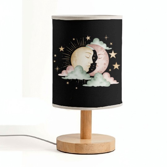 Sun & Moon Embrace Fabric Lamps design