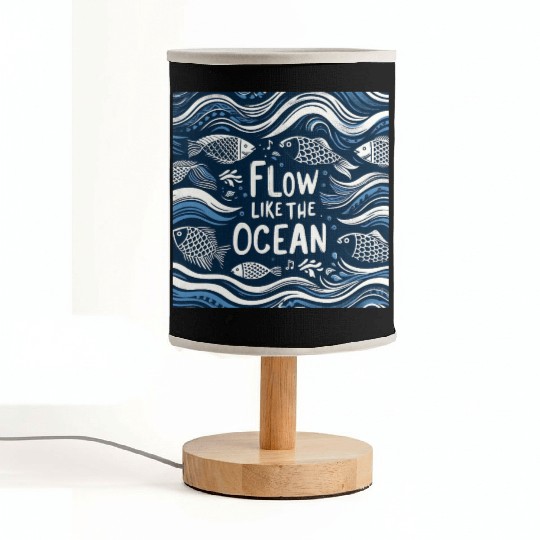 Ocean Inspired Flow Motivation Design Fabric Lamps