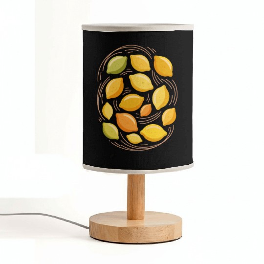 Lemon Pattern for Citrus Lovers Fabric Lamps