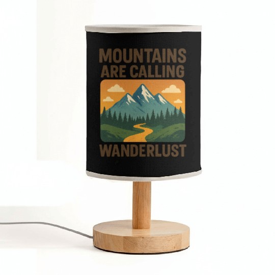 Mountain Call Wanderlust Design Fabric Lamps