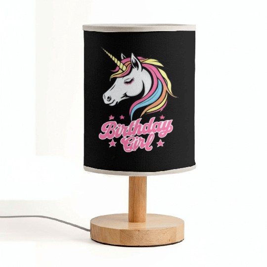 Sparkling Rainbow Unicorn Birthday Fabric Lamps