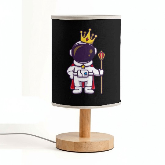 Astronaut Royal Space Commander Cartoon Design Fabric Lamps