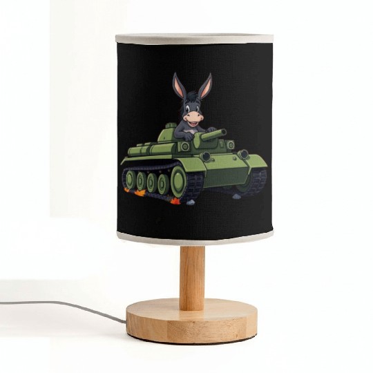 Adorable Donkey Tank Battle Scene Fabric Lamps