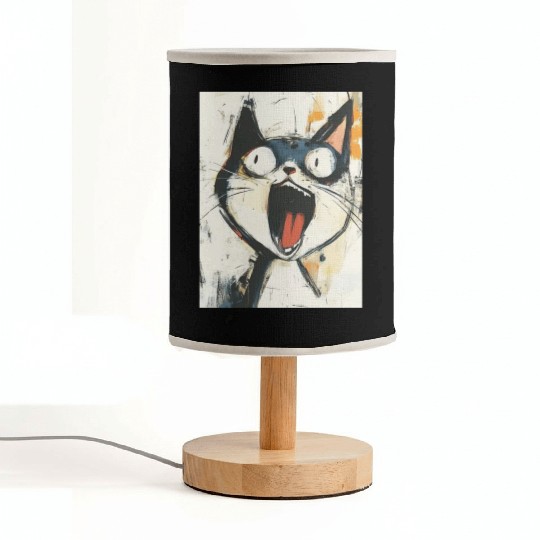Funny Screaming Cat – Meme Expression Fabric Lamps