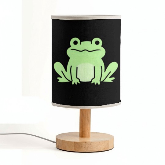 Lime Green Cartoon Frog Design Fabric Lamps