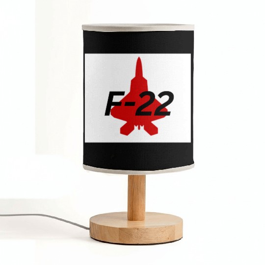 F-22 Stealth Fighter Silhouette Design Fabric Lamps