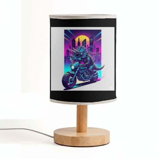 Futuristic Rhinoceros Cyber Ride Fabric Lamps