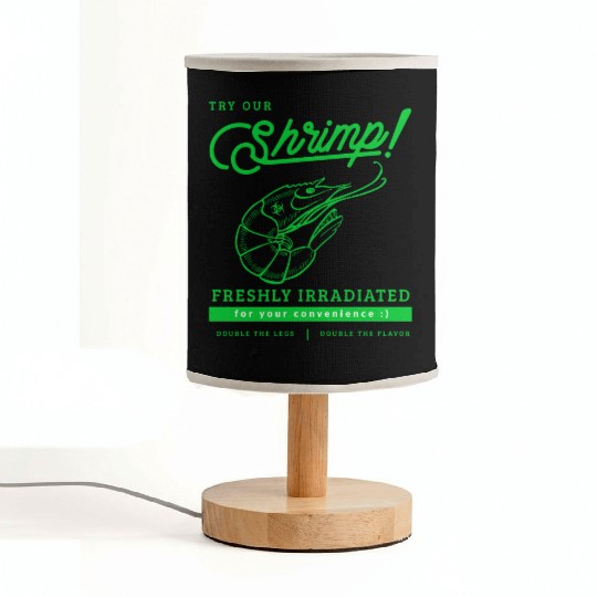 Radioactive Shrimp Retro Parody Fabric Lamps