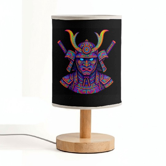 Neon Samurai Warrior Psychedelic Fabric Lamps