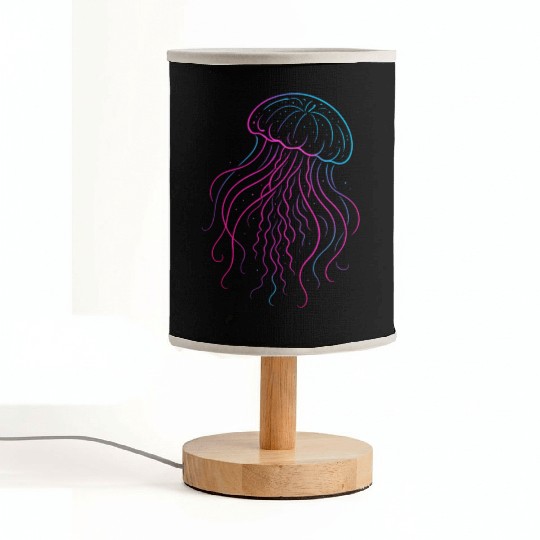 Neon Jellyfish Underwater Glow Fabric Lamps