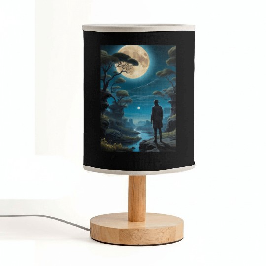 Mystical Night Under the Full Moon Fabric Lamps
