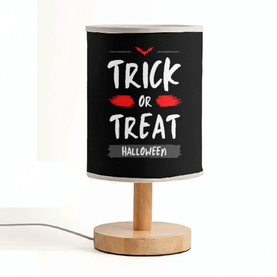 Spooky Halloween Trick or Treat Design Fabric Lamps