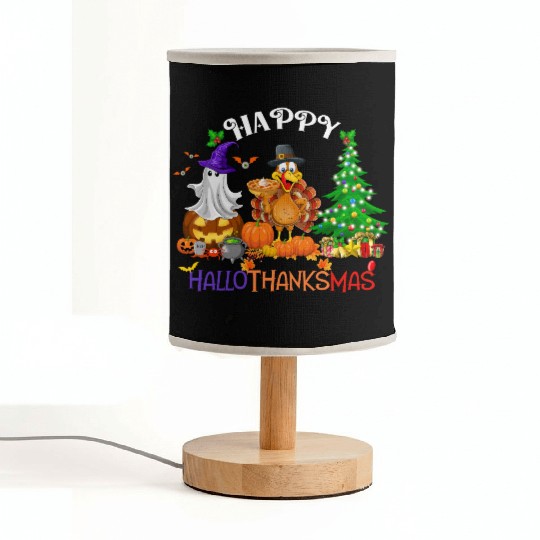 Retro Happy HalloThanksMas  Fabric Lamps