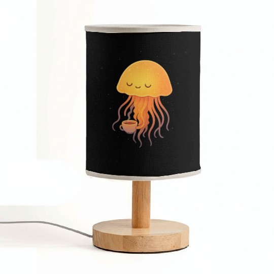Whimsical Jellyfish Coffee Embrace Fabric Lamps