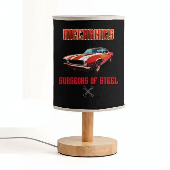 Muscle Car and Steel Mechanics Design Fabric Lamps