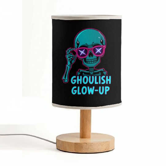 Neon Skeleton with Ghoulish Glow-Up Fabric Lamps