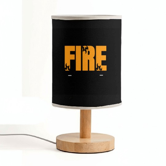 Fiery Abstract Flame Typography Design Fabric Lamps