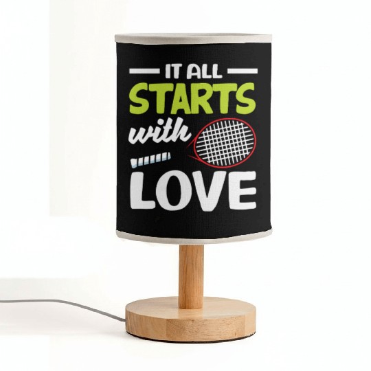 It All Starts With Love Tennis Player Fabric Lamps