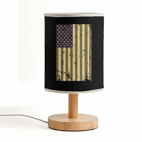 Camouflage US Flag Fabric Lamps