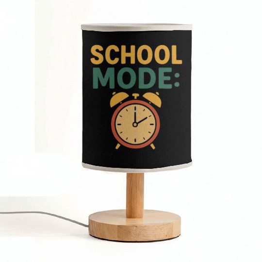 School Mode Alarm Clock Back to School Graphic Fabric Lamps