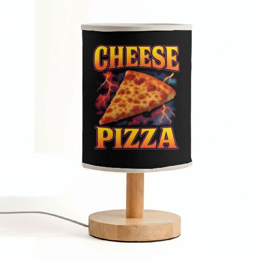 Cheese Pizza Favorite Food Weird 90s Cheese Pizza Fabric Lamps