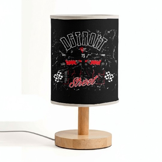 Retro Octobite Hot Rod Detroit Garage Fabric Lamps