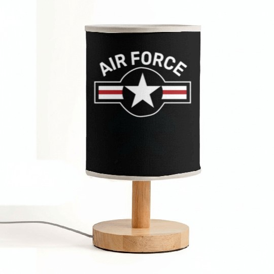 Vintage Air Force Emblem Illustration Fabric Lamps