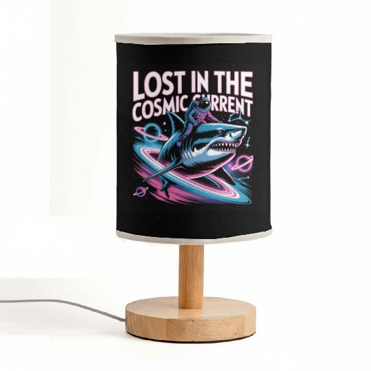 Cosmic Shark Adventure Fabric Lamps