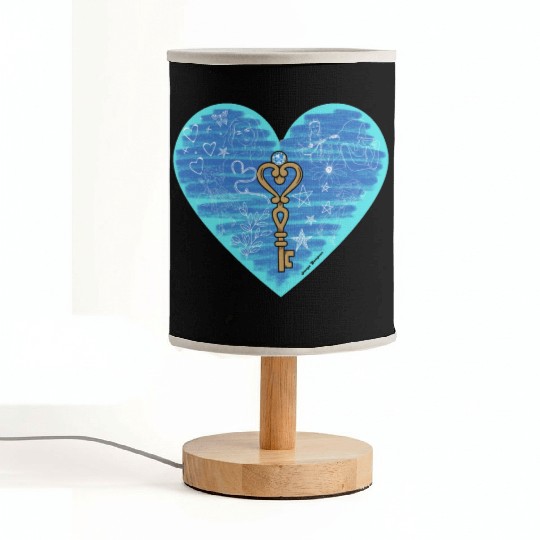 Girlhood in light blue Fabric Lamps